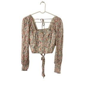 Corset Story Blossom Prairie floral Cropped Corset Elasticated Back Top $270